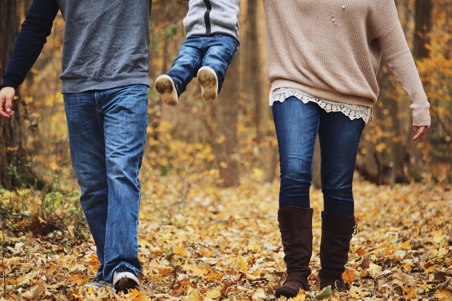 Familie på tur på Romerike